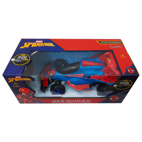 Carro Web Control Marvel Homem Aranha com Luz - Candide - DiverMais