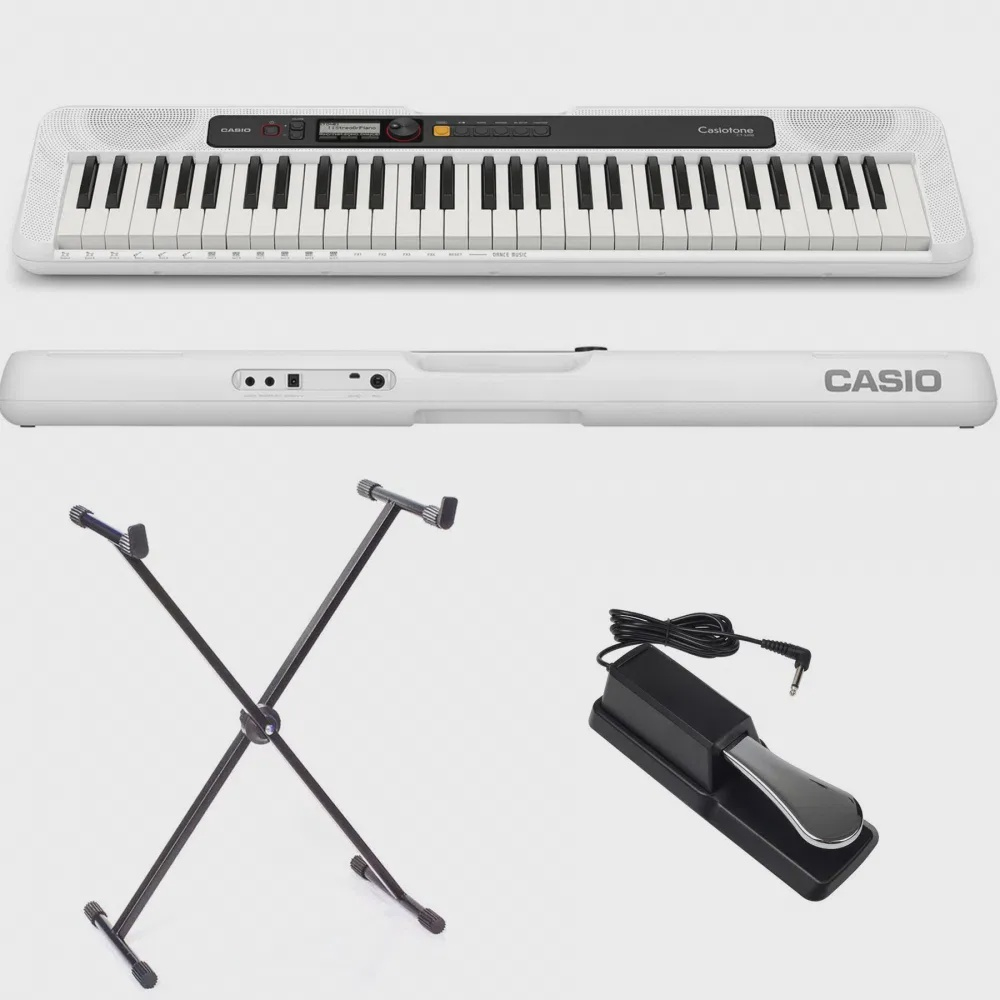 Teclado Arranjador Casio Casiotone Ct S Branco Suporte Pedal Sustain Em Promo O