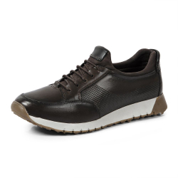 Tênis Jogging Masculino Couro Legítimo Calçadonet 35000 Café Menor preço em Tênis Jogging Masculino Couro Legítimo Calçadonet 35000 Café