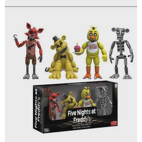 4 Bonecos Fnaf Foxy, Golden, Animatronic, Chica Five Nights em