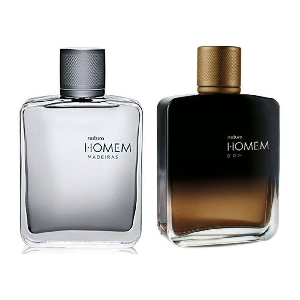 Dupla de Homens Natura - Desodorante Colônia Natura Homem Madeiras, 100ml +  Deo Parfum Natura Homem Dom, 100ml em Promoção na Americanas