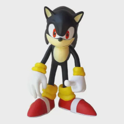 Boneco Sonic Preto Grande Super Size 23Cm - Sonic em Promoção na