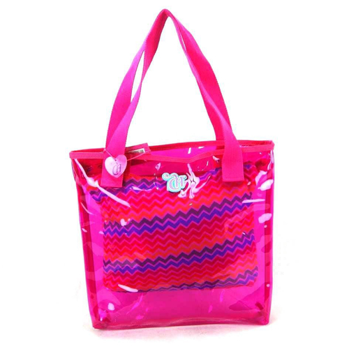 clear glitter tote bolsa