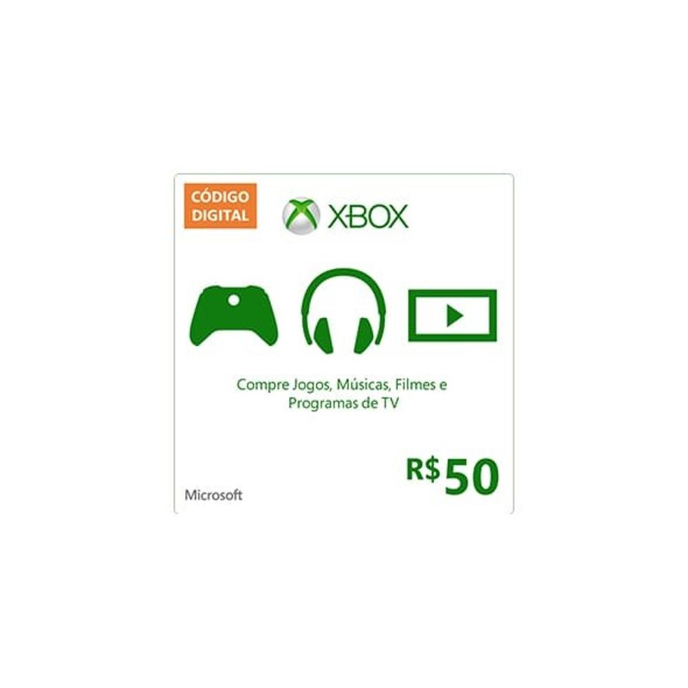 Gift Card Xbox 50 Reais em Promoção na Americanas