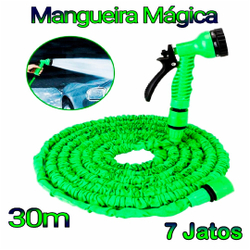 Mangueira Mágica 30m azul Retrátil Flexível 8 jatos Elástica Nylon é boa?