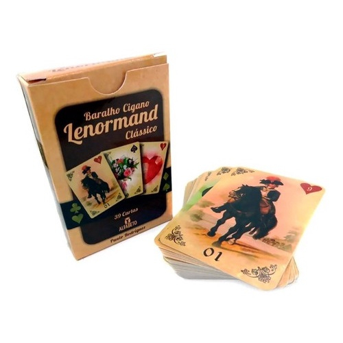 KIT Baralho Cigano Lenormand 36 Cartas + Athame Dourado - META