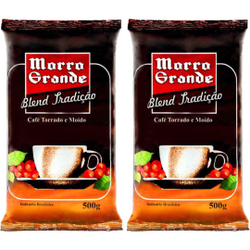 Kit 2 cafe morro grande torrado E moído blend tradição 500g cada total de 1000g Menor preço em Kit 2 cafe morro grande torrado E moído blend tradição 500g cada total de 1000g