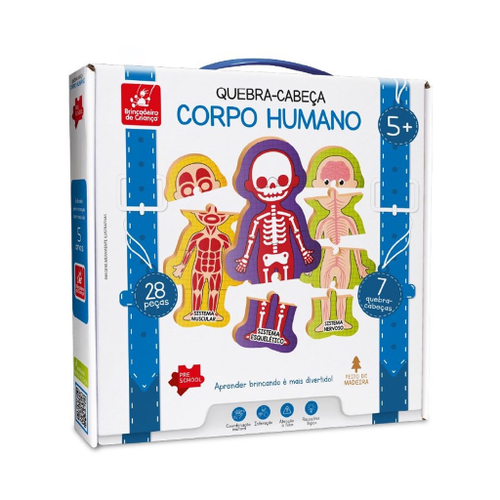 Corpo Humano, Brinquedo do Corpo Humano, Brinquedo de Ciências para  crianças 4+ anos