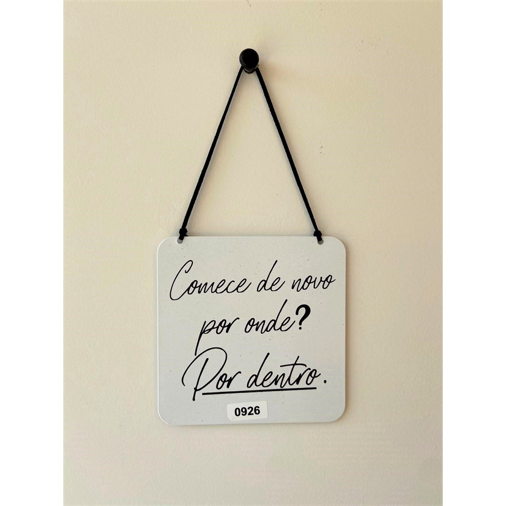 Placa Decorativa Feito E Efeito Comece De Novo Por Dentro Em Promocao Ofertas Na Americanas