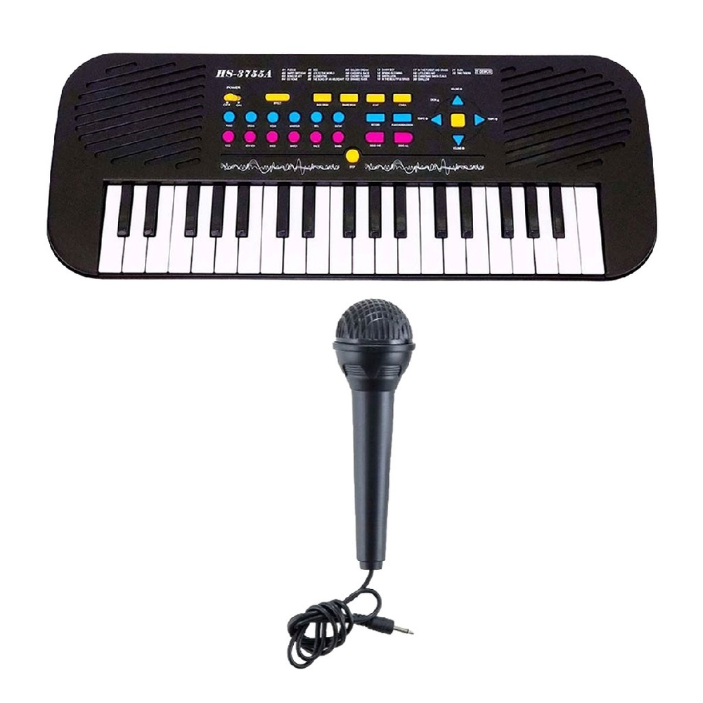 Brinquedo Musical Teclado Infantil Piano 37 Teclas Microfone no Shoptime