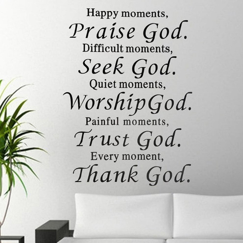 Muro Bªblia Adesivos Home Decor Praise Procure Worship Confiana Thank God Quotes Nas Americanas