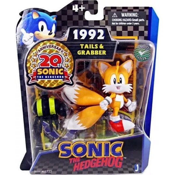 Boneco Tails & Sandworm - Versão 2010 - Sonic Aniversário 20 Anos -  Jazwares