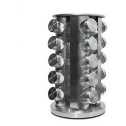 Porta Condimentos E Tempero 20 Potes De Vidro Com Tampa Inox Menor preço em Porta Condimentos E Tempero 20 Potes De Vidro Com Tampa Inox