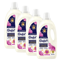 Kit 4 Lava-Roupas Líquido Comfort Fiber Protect 3l Menor preço em Kit 4 Lava-Roupas Líquido Comfort Fiber Protect 3l
