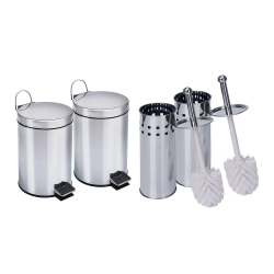 Kit 2 Lixeiras aço inox de 3 Litros e 2 escovas sanitária Healer é boa?