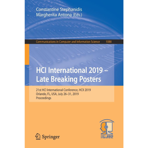 Livro hci International 2019 Late Breaking Posters 21st hci