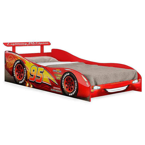 Cama Infantil Carro Drift 150x70 - Branco/Preto - RPM Móveis