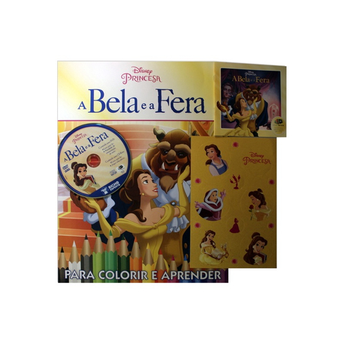 Kit Tubo Princesas Livro Para Colorir Disney- DCL