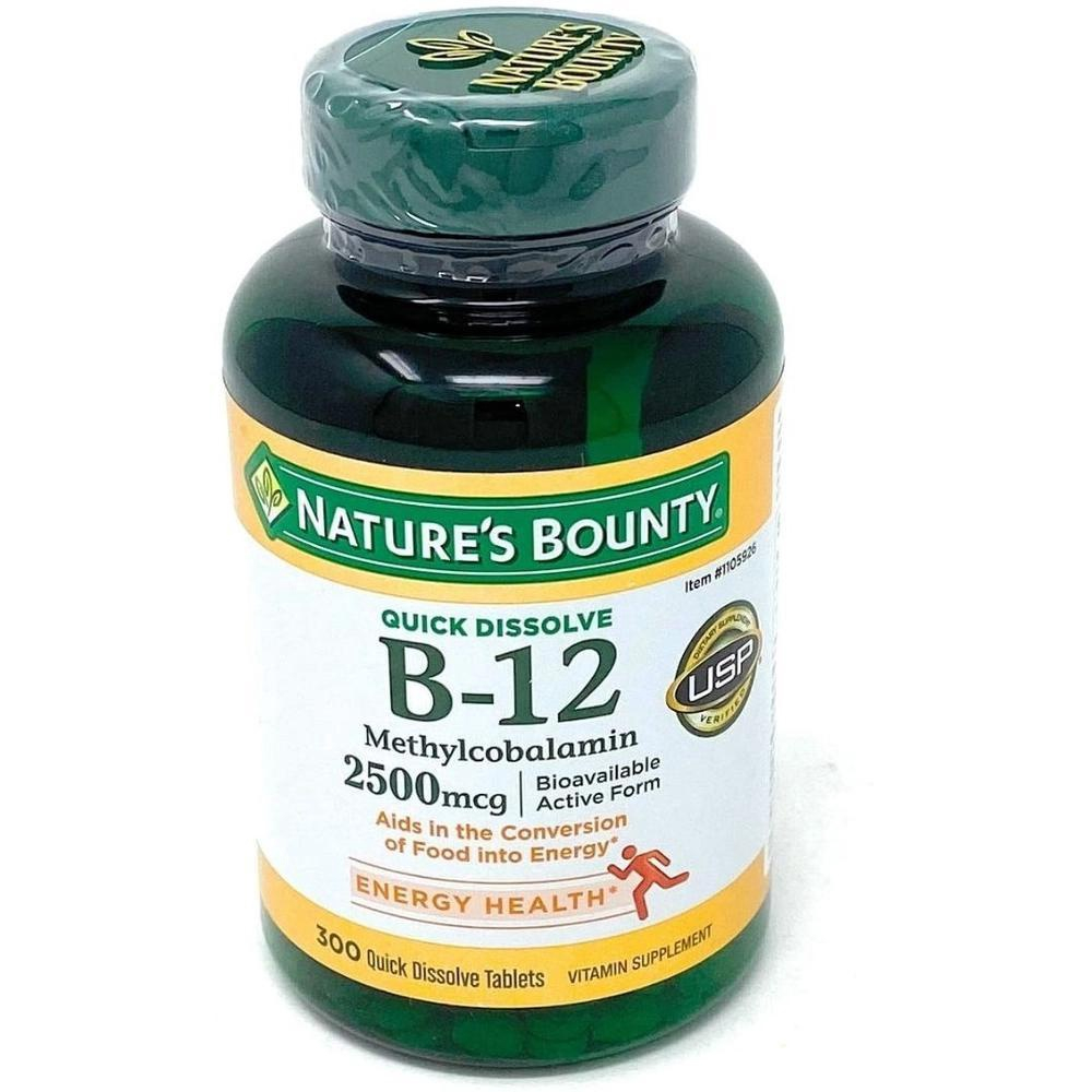 Vitamina Nature'S Bounty B-12 2500Mcg 300 Capsulas Em Promoção ...