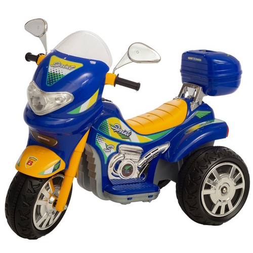 Moto Eletrica Infantil Xplast Motocross 6V Azul com Rodinhas