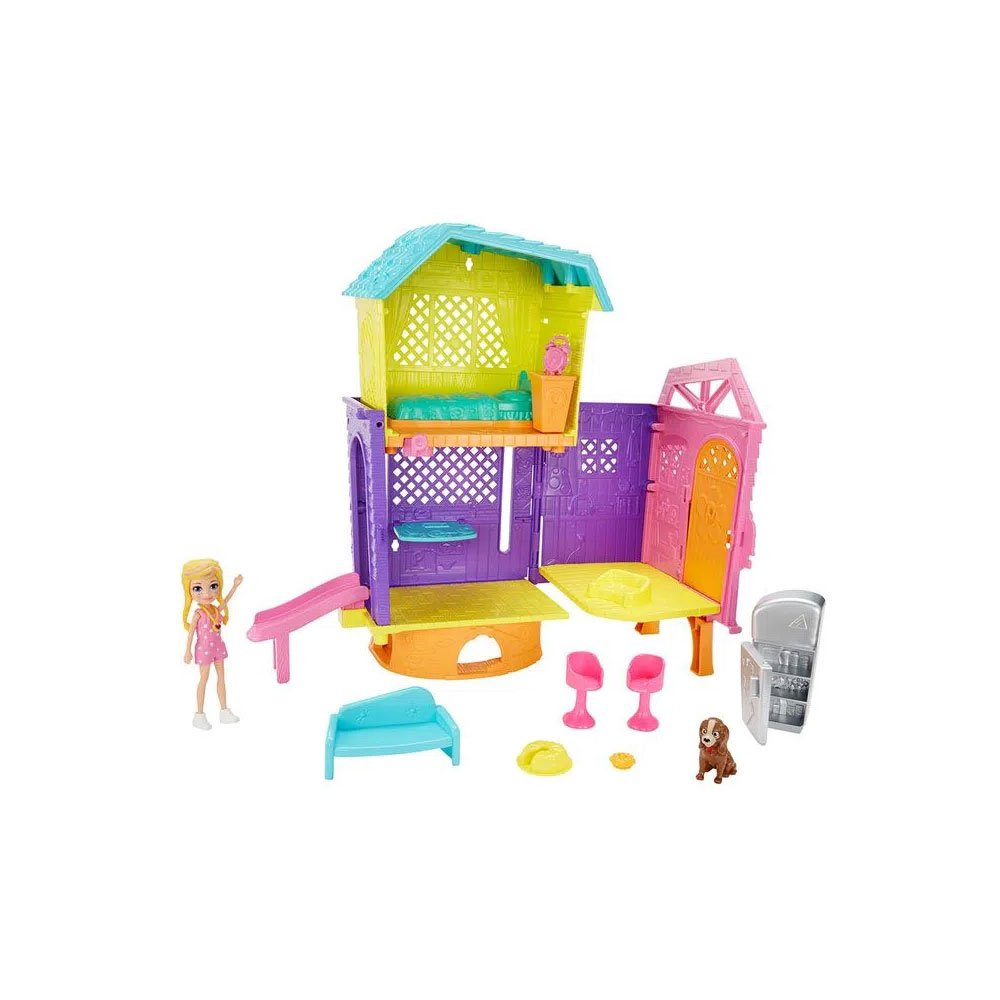 Polly Pocket! Clubhouse da Polly Set de Jogos Polly e Peaches Nova