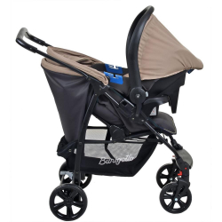 Carrinho de Bebê Travel System Burigotto Ecco Bege + Base + Ninho Pramette Menor preço em Carrinho de Bebê Travel System Burigotto Ecco Bege + Base + Ninho Pramette