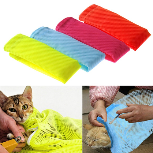 mesh cat bathing bolsa