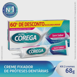Corega Ultra Creme 68g 2Unidades Menor preço em Corega Ultra Creme 68g 2Unidades