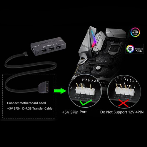 Phantex 5 E 3 Pinos CutHub Digital E DRubb Led Controlador Hub Light