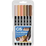 Marcador Artístico Dual Brush Tons Pele 6 Cores - Cis
