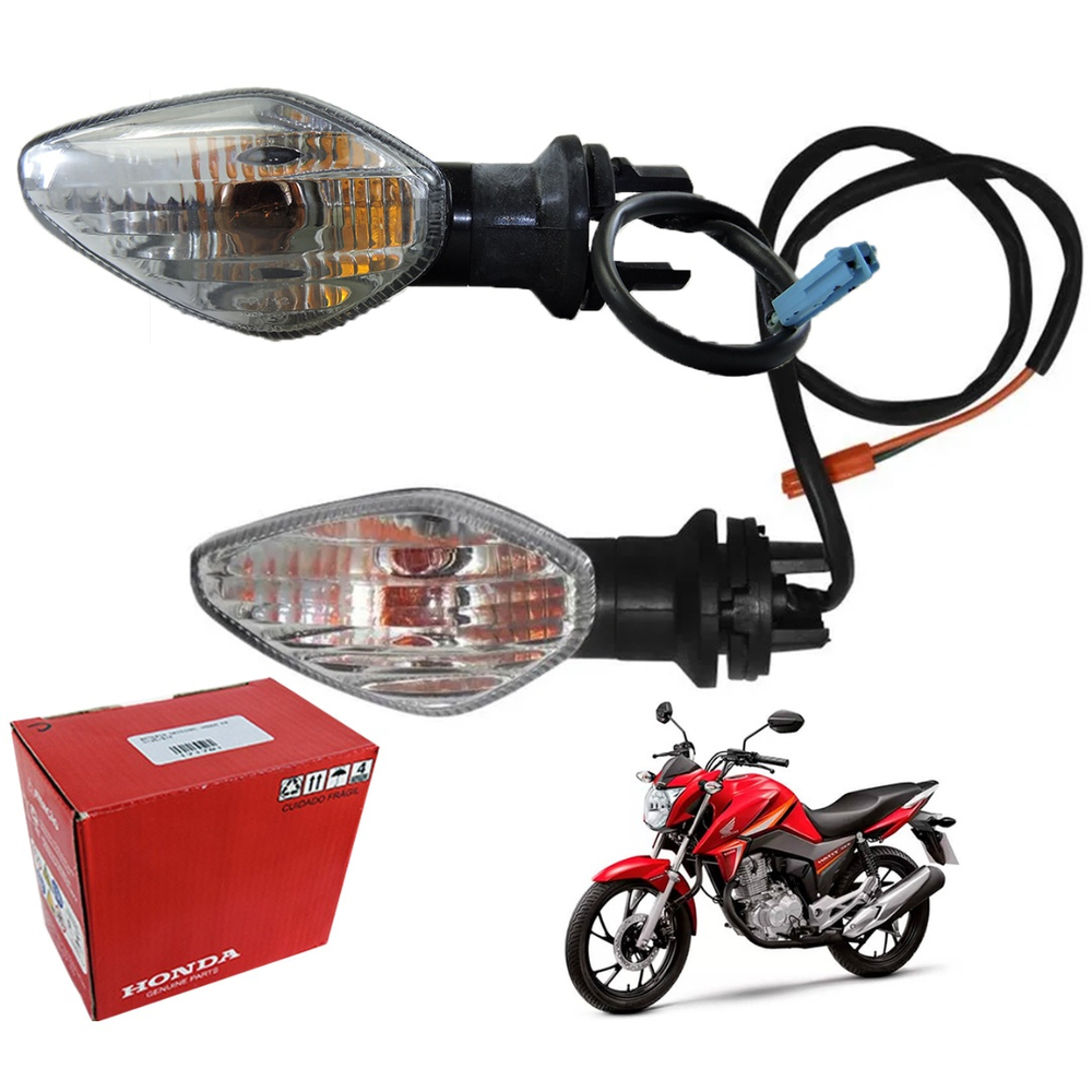 Par Pisca Seta Sinaleira Traseira Original Honda Cg Titan Fan 125 150 160 2014 2015 2016 2017 Par Pisca Seta Sinaleira Traseira Original Honda Cg Titan Fan 125 150 160 2014 2015 2016 2017