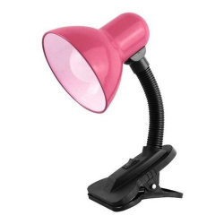 Menor preço em Luminaria com Garra de Mesa Presilha Articulavel Rosa