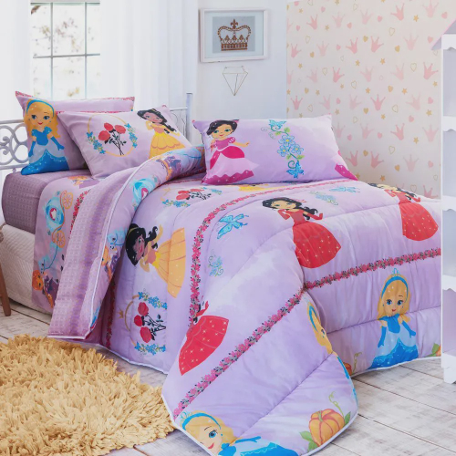 Jogo de Cama Infantil Princesa Sofia Heart 3 Peças Santista