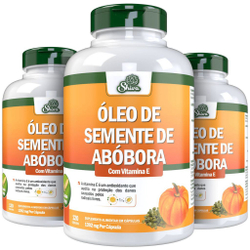 Kit com 3 Potes Óleo de Semente de Abóbora 360 Cápsulas - 1392 mg - Shiva Menor preço em Kit com 3 Potes Óleo de Semente de Abóbora 360 Cápsulas - 1392 mg - Shiva