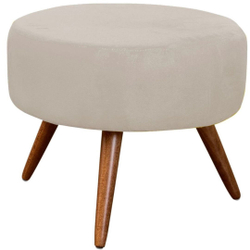 Puff Puf Redondo Decorativo Suede Bege Liso Super Luxo Pés Palitos Menor preço em Puff Puf Redondo Decorativo Suede Bege Liso Super Luxo Pés Palitos