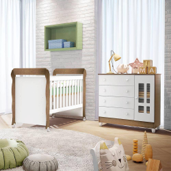 Quarto de bebê Cômoda com Fraldário Ariel Berço Mini Cama Mirelle Branco Amadeirado Carolina Baby Menor preço em Quarto de bebê Cômoda com Fraldário Ariel Berço Mini Cama Mirelle Branco Amadeirado Carolina Baby