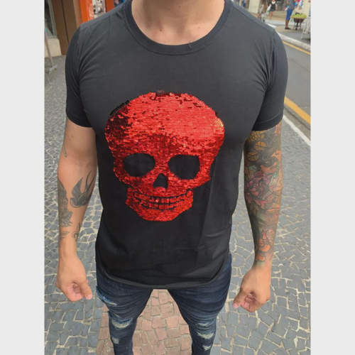 Camiseta Long caveira Red - John Jones