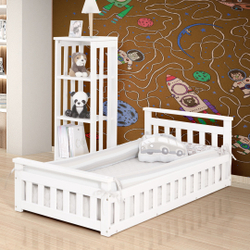Cama Infantil com Grade Bella Branco Menor preço em Cama Infantil com Grade Bella Branco