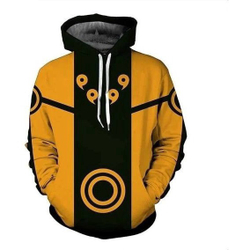 Blusa Moletom Canguru Naruto Quarto Hokage Minato Agasalho Amarelo