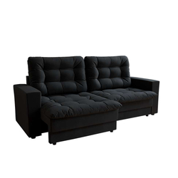 Sofá 3 Lugares Retrátil Lubeck Plush Suede Preto é boa?