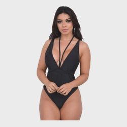 Maiô Decotado Várias Formas De Amarração Com Bojo Forro Moda Praia Feminina Verão Tendência Preto. é boa?