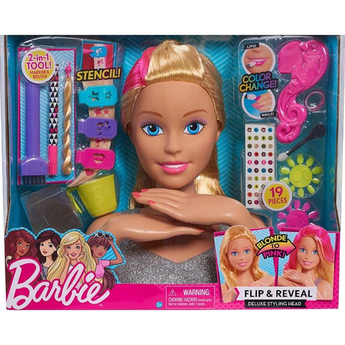 Barbie Deluxe Styling Head / Cabeça, Unhas E Maquiagem em Promoção na  Americanas