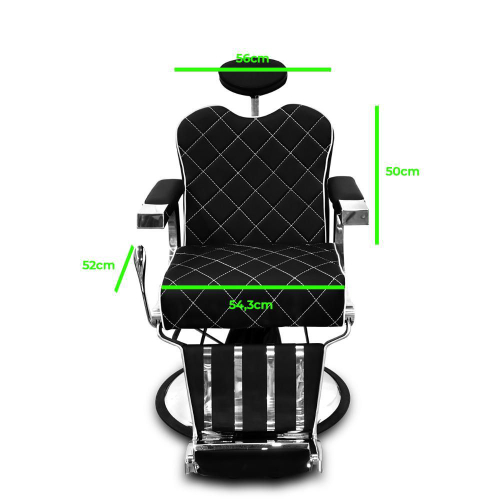 Cadeira de Barbeiro Cabelereira Hidráulica Reclinável Couro