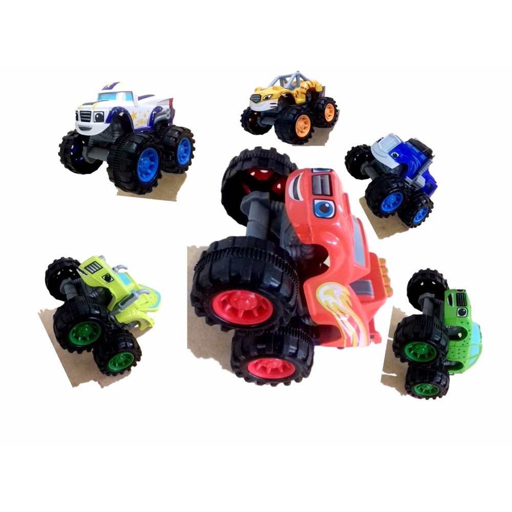 Blaze Monster Machines Kit Com 6 Carrinhos Fricção