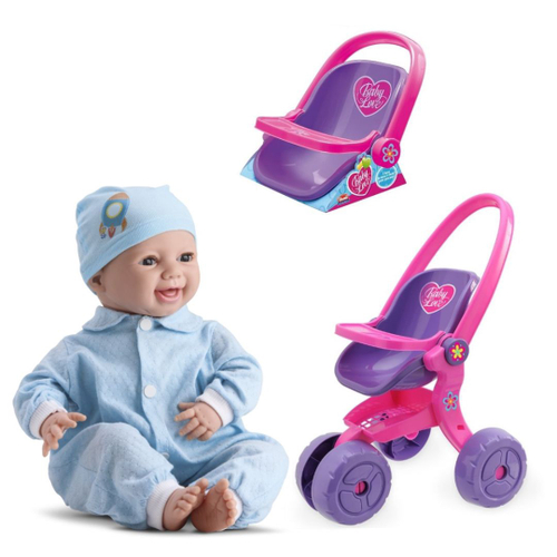 Kit Boneca Bebê Reborn + Carrinho Passeio + Meu Jantarzinho em Promoção na  Americanas