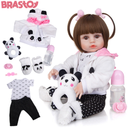 Brastoy Boneca Bebê Reborn Silicone Menina Elefantinho Olhos