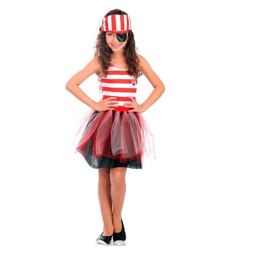 Fantasia Vestido Pirata Feminina Bebê Infantil