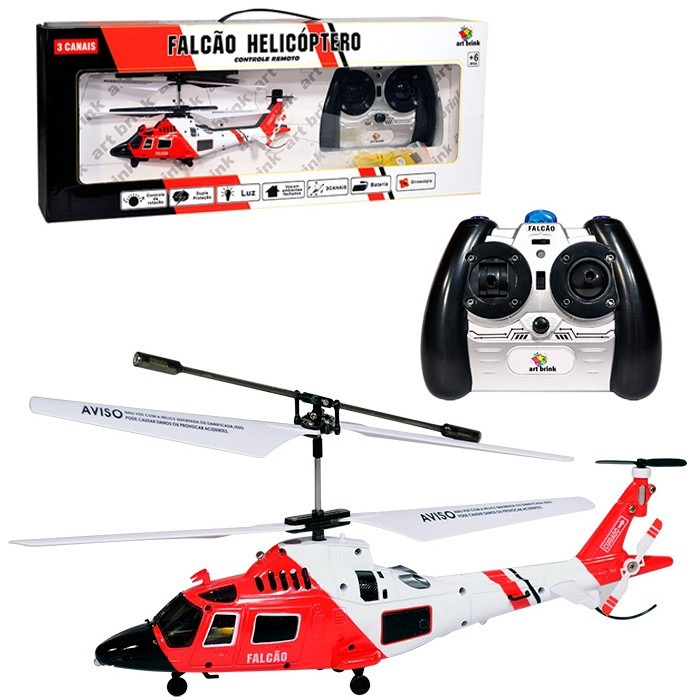 Helicoptero Falcão Controle Remoto 3 Canais Com Giro em Promoção na  Americanas