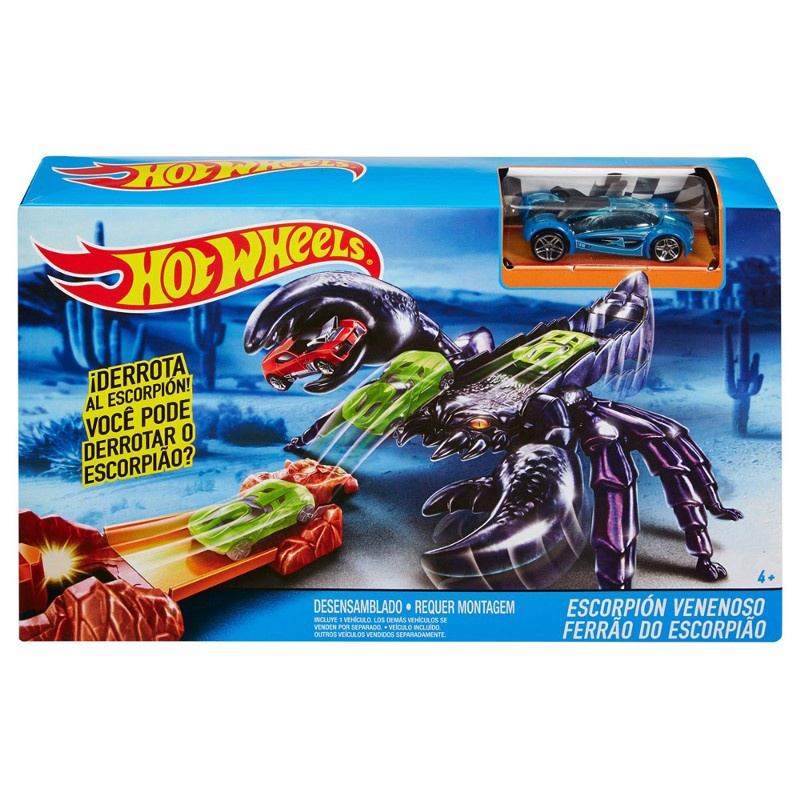 Brinquedo Infantil Pista Hot Wheels Acessorio Monster Truck Escape  Escorpiao Mattel - Papellotti