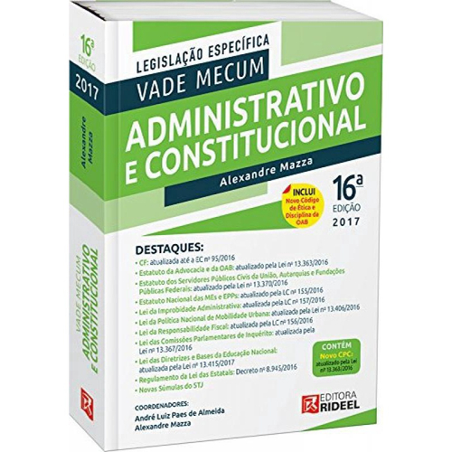 Vade Mecum Administrativo E Constitucional No Shoptime